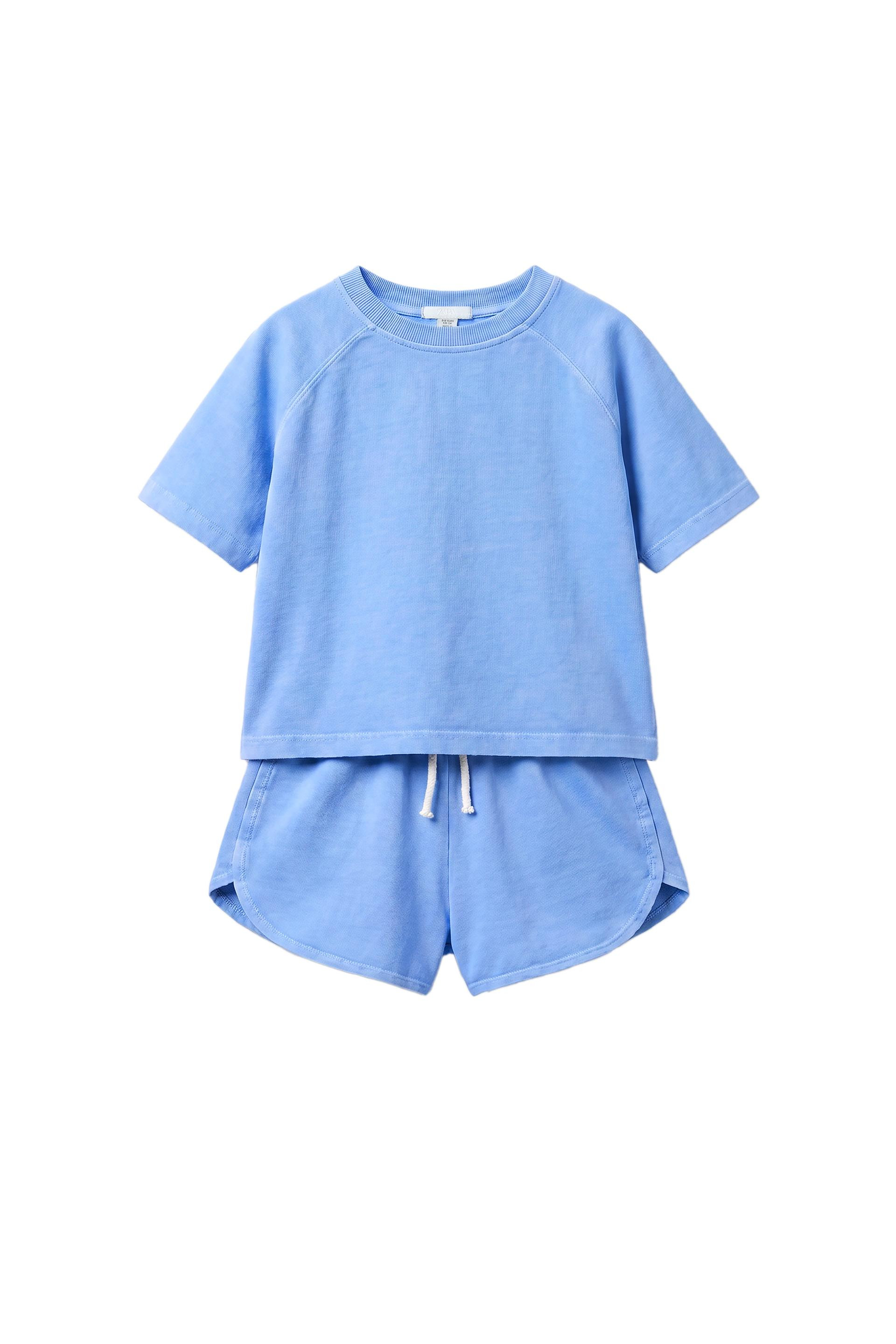 PLAIN JOGGING T-SHIRT AND SHORTS SET | Zara US
