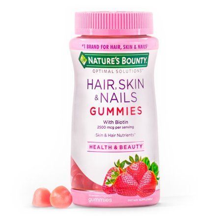 Nature's Bounty Hair Skin and Nails Vitamins With Biotin, Gummies, 140 Ct | Walmart (US)