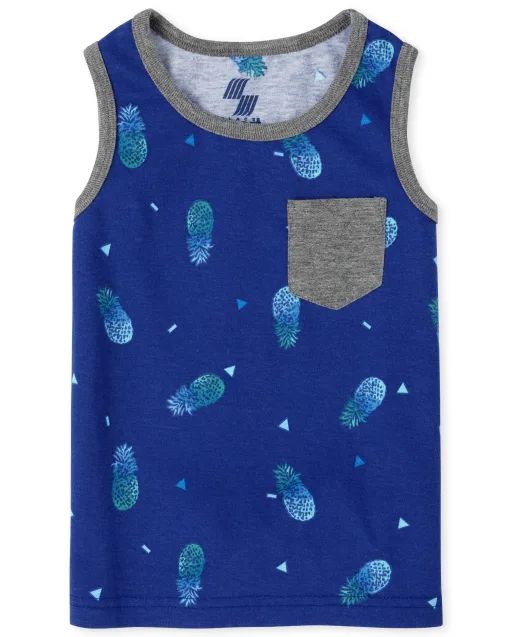 Baby And Toddler Boys Mix And Match Sleeveless Jellyfish Print Pocket Tank Top | The Children's Place