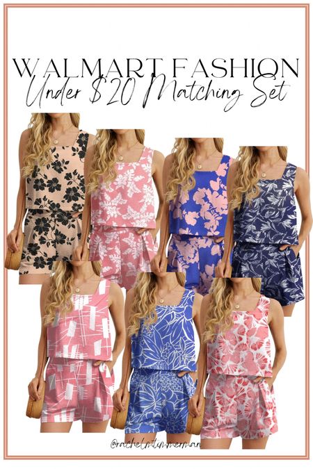 My favorite Walmart matching set! Comes in so many cute prints and tons of solid colors as well 🙂 runs TTS and is under $20. Can definitely mix and match these pieces as well! 

Walmart Fashion. Walmart Finds. LTK under 50. Matching set. 
