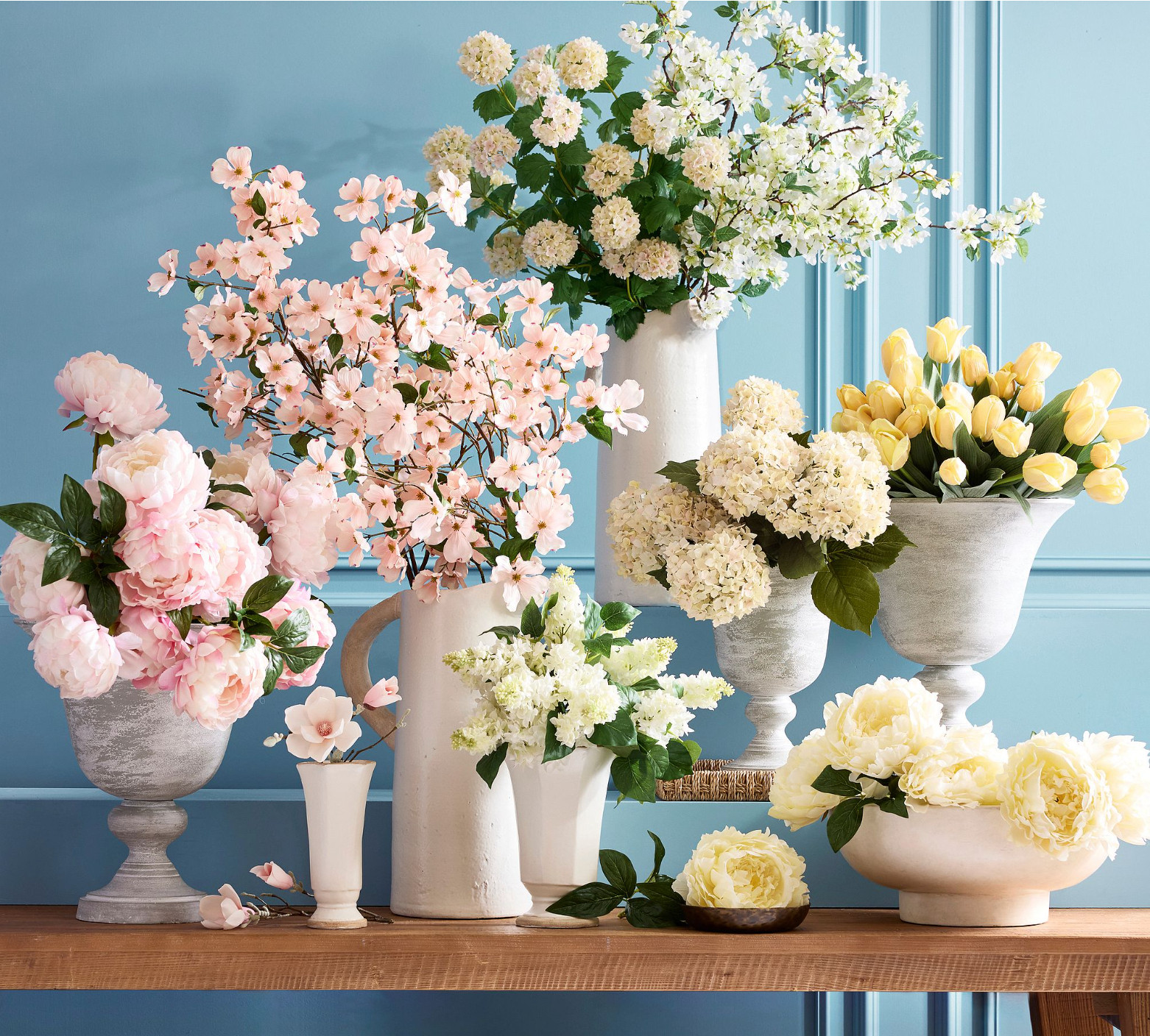 Pottery Barn Botanicals and Trees, Spring Floral, Eucalyptus, Cherry Blossoms, Olive, Lilac, Peonies, Roses, Hydrangea, Tulips, Snowball, Apple Blossom, Bay leaf, Fiddle Leaf Fig Tree, Olive tree,  Artificial flowers, Artificial trees, Floral Stems and Branches. 

 #LTKMostLoved #LTKSeasonal #LTKHome