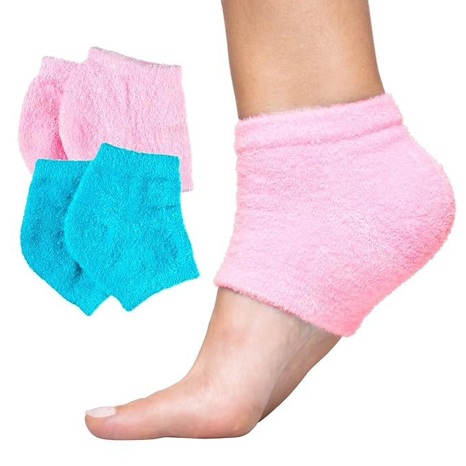 ZenToes Moisturizing Heel Socks 2 Pairs Gel Lined Fuzzy Toeless Spa Socks to Heal and Treat Dry, ... | Amazon (US)