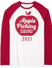 Unisex Adult Matching Family Long Sleeve Apple Picking Graphic Tee | The Children's Place | The Children's Place