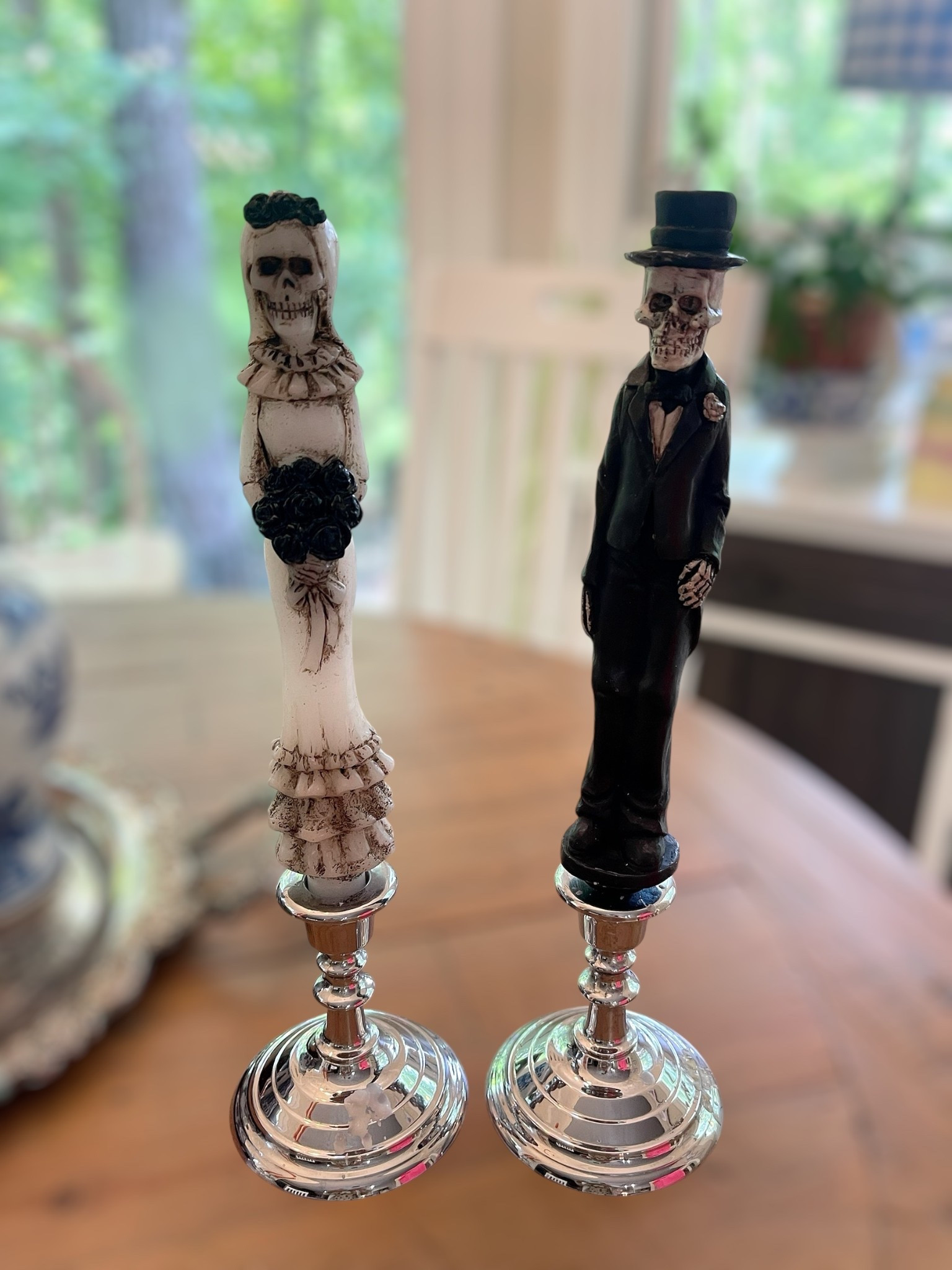Spooky + romantic Halloween vibes 🖤💀 This skeleton bride & groom taper candle set is the perfect gothic touch for your fall décor! Place them on your mantel, dining table, or Halloween party centerpiece for a hauntingly elegant statement.

✨ Also linked more taper candle styles to mix & match:
	•	Skeleton bride & groom set 💀👰‍♀️🤵‍♂️
	•	Sleek black column tapers 🖤
	•	Festive pumpkin orange tapers 🎃

Perfect for creating a cozy, moody glow this Halloween season. 🕯️🍂


#LTKFindsUnder50 #LTKHome #LTKFindsUnder100

#LTKHome #LTKFindsUnder50 #LTKSaleAlert

#LTKFindsUnder100 #LTKFindsUnder50 #LTKHome