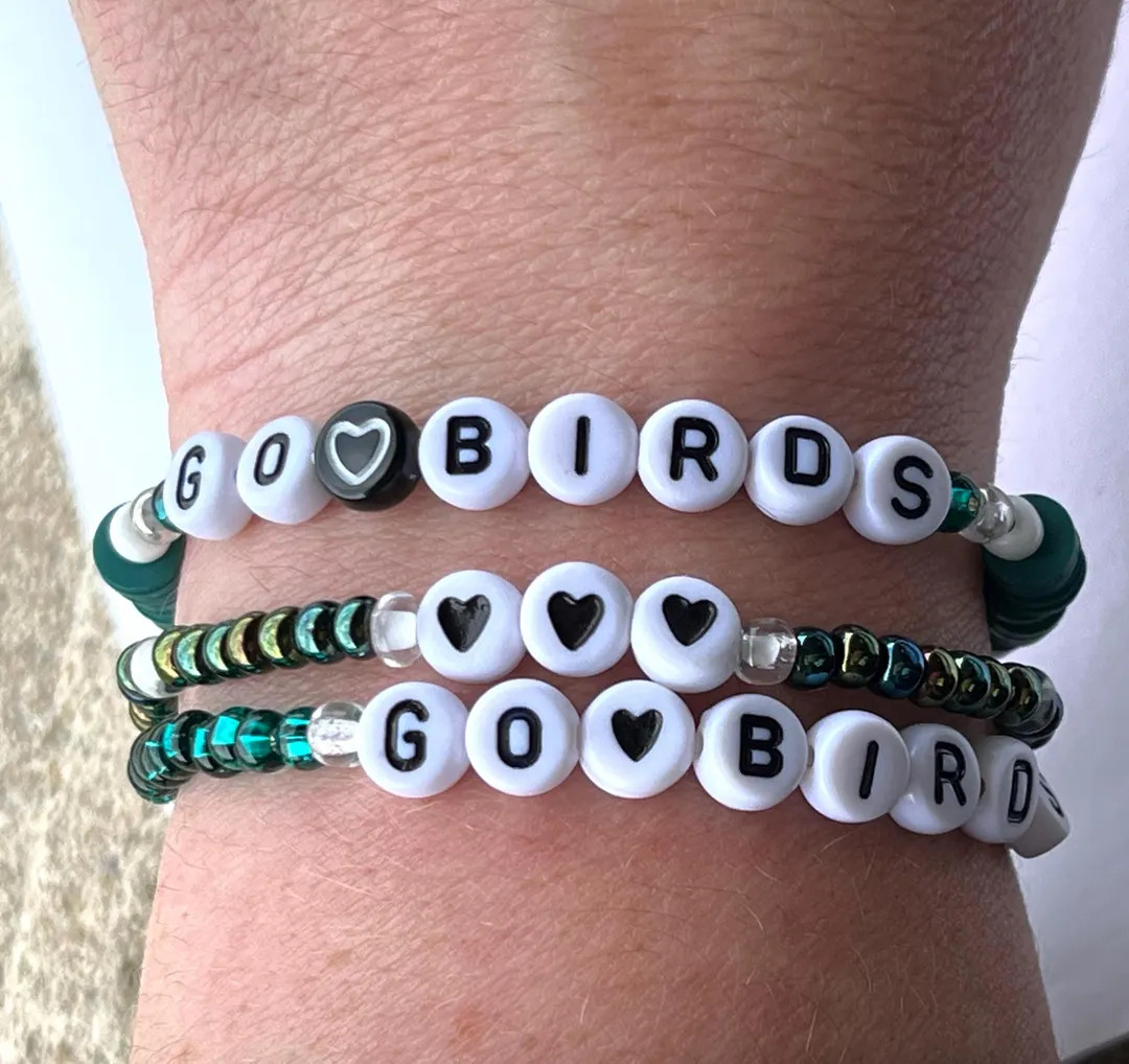 Philadelphia Eagles Beaded Bracelet Set | Etsy (US)