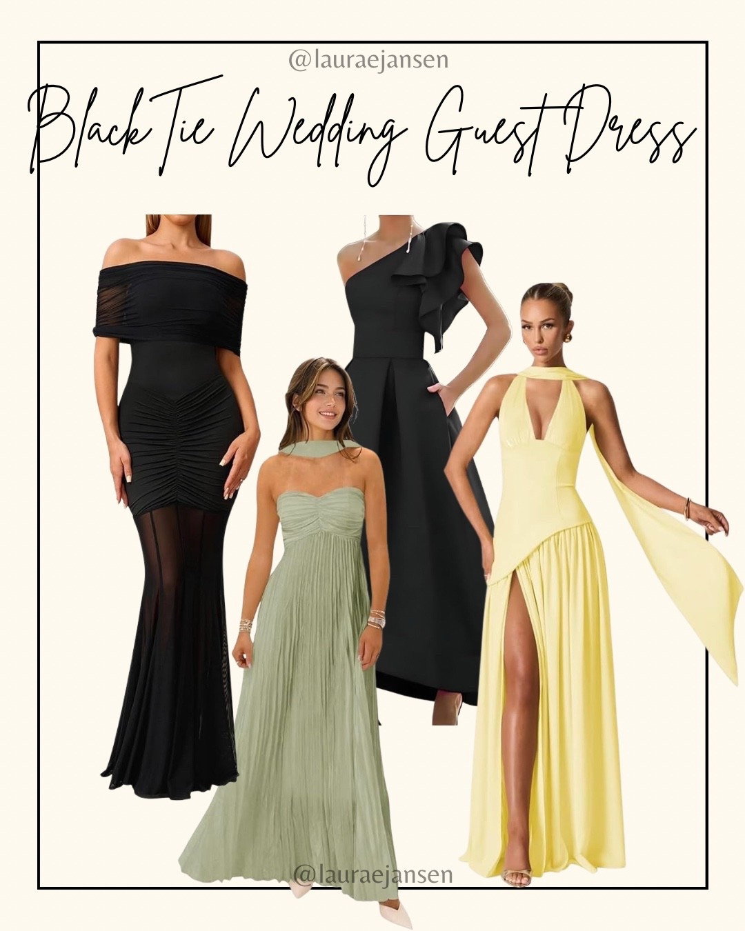 Black tie wedding guest dress inspo

#LTKFindsUnder100 #LTKWedding #LTKFindsUnder50