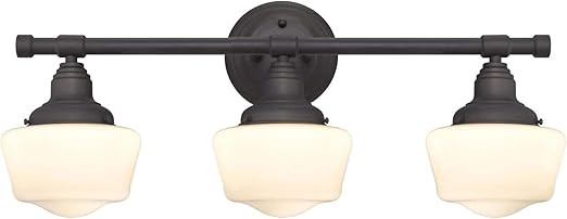 Westinghouse Lighting 6342100 Scholar Three-Light Indoor Wall Fixture, Oil Rubbed Bronze Finish w... | Amazon (US)