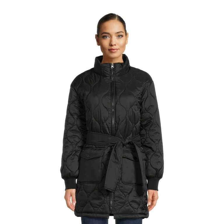 Time and Tru Women's Onion Belted Barn Coat, Sizes XS-3X | Walmart (US)