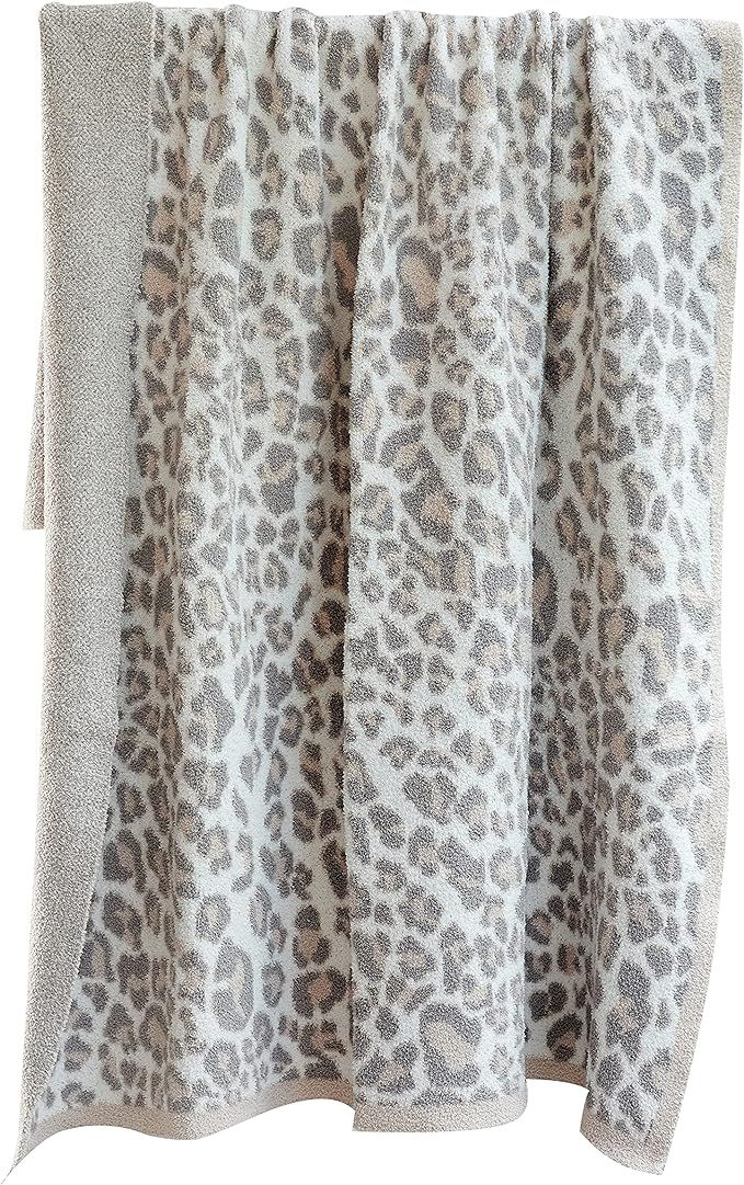 Fluffy Microfiber Leopard Knitted Throw Blanket Super Soft Cozy Lightweight Fleece Bed Blanket fo... | Amazon (US)