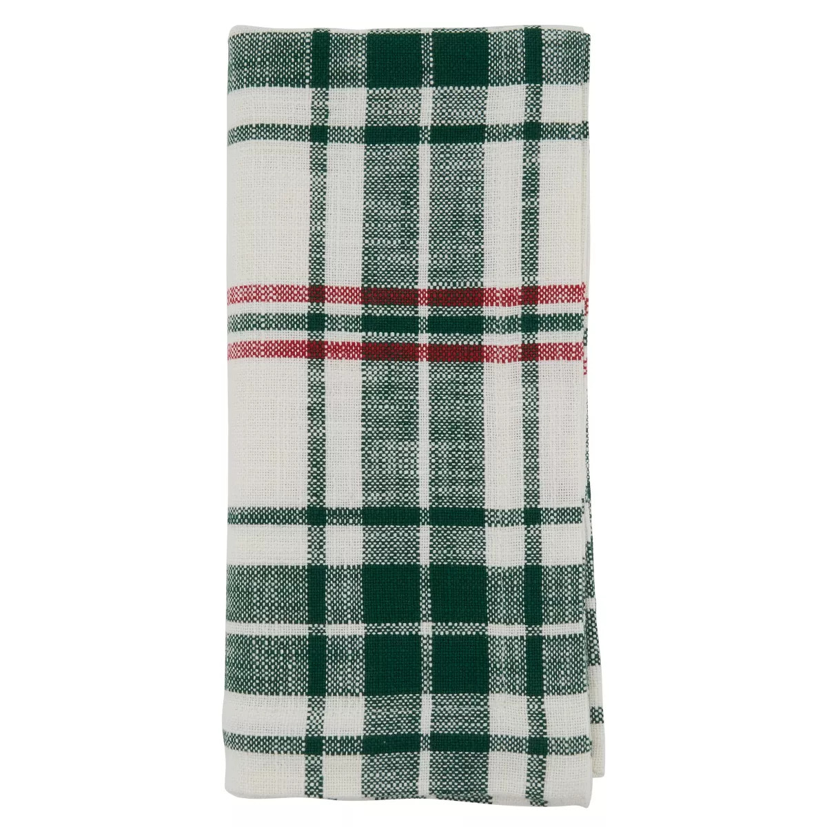 Saro Lifestyle Plaid Napkin, 20" Square, White/Green (Set of 4) | Target