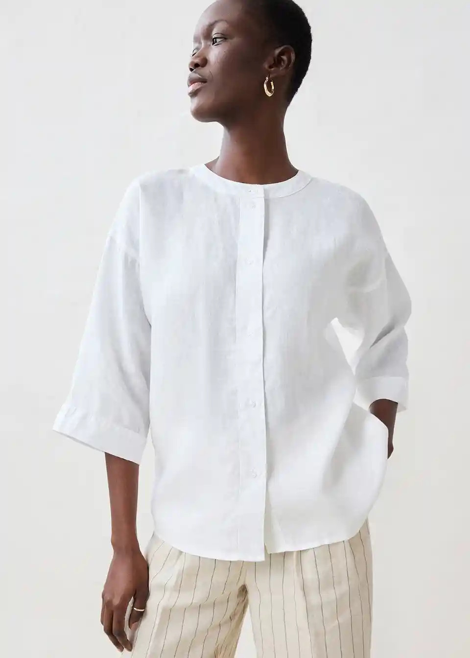 Oversize-Bluse aus reinem Leinen | Bonprix DE