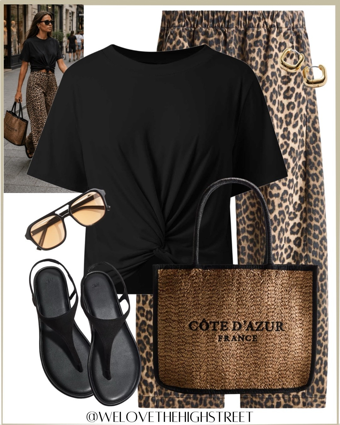 NEW LEOPARD BARREL JEANS