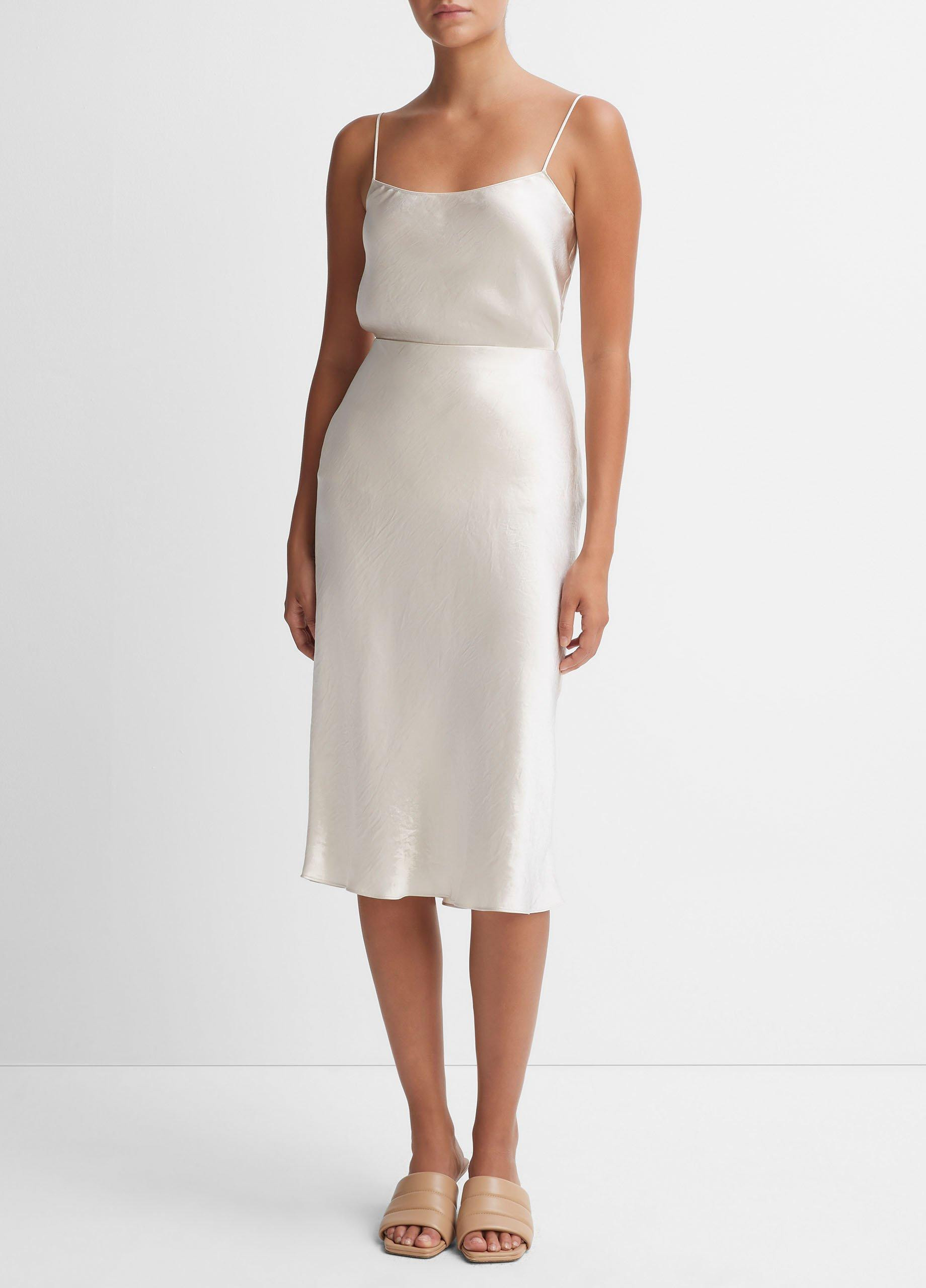 Women's Satin Slip Skirt, Champagne, Size S Vince | Vince LLC