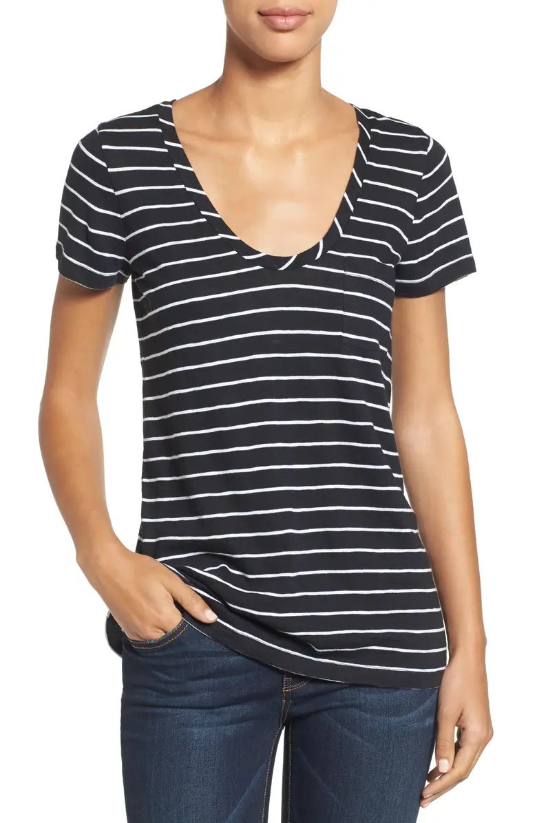 Rounded V-Neck T-Shirt | Nordstrom