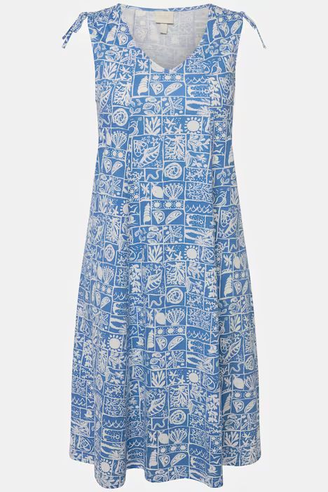 Eco Cotton Maritime Print Sleeveless Midi Dress | More Dresses | Dresses | Ulla Popken