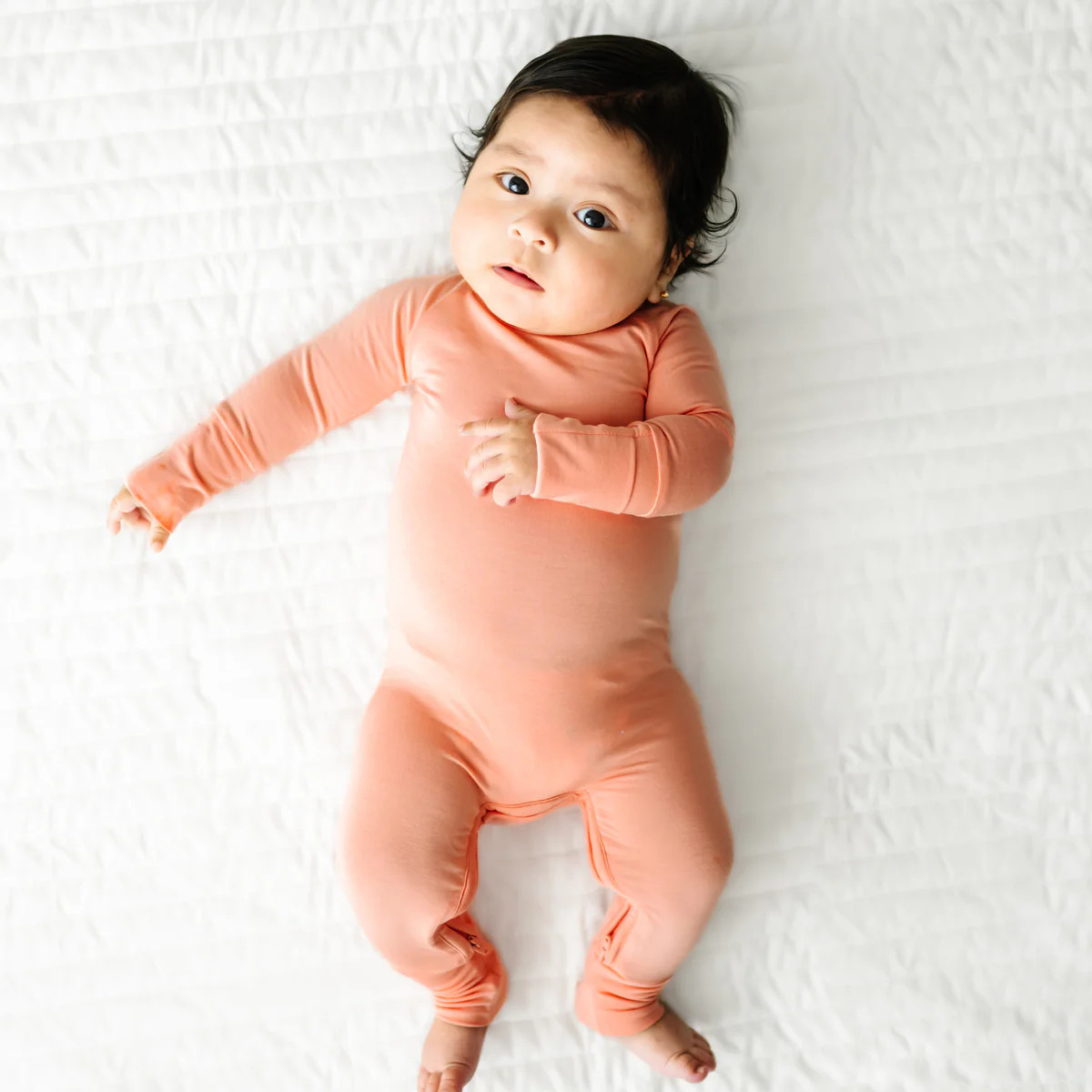 Peach Crescent Zippy | Little Sleepies