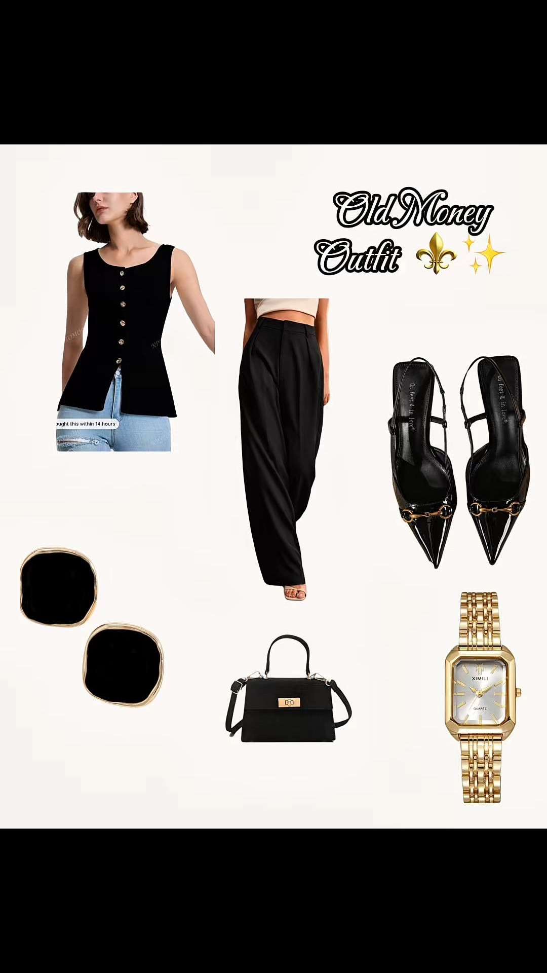 Old money Outfits. Tailored pants, neutral vest, square handbags, jewelry, and elegant shoes  

#LTKSpringSale #LTKStyleTip #LTKShoeCrush