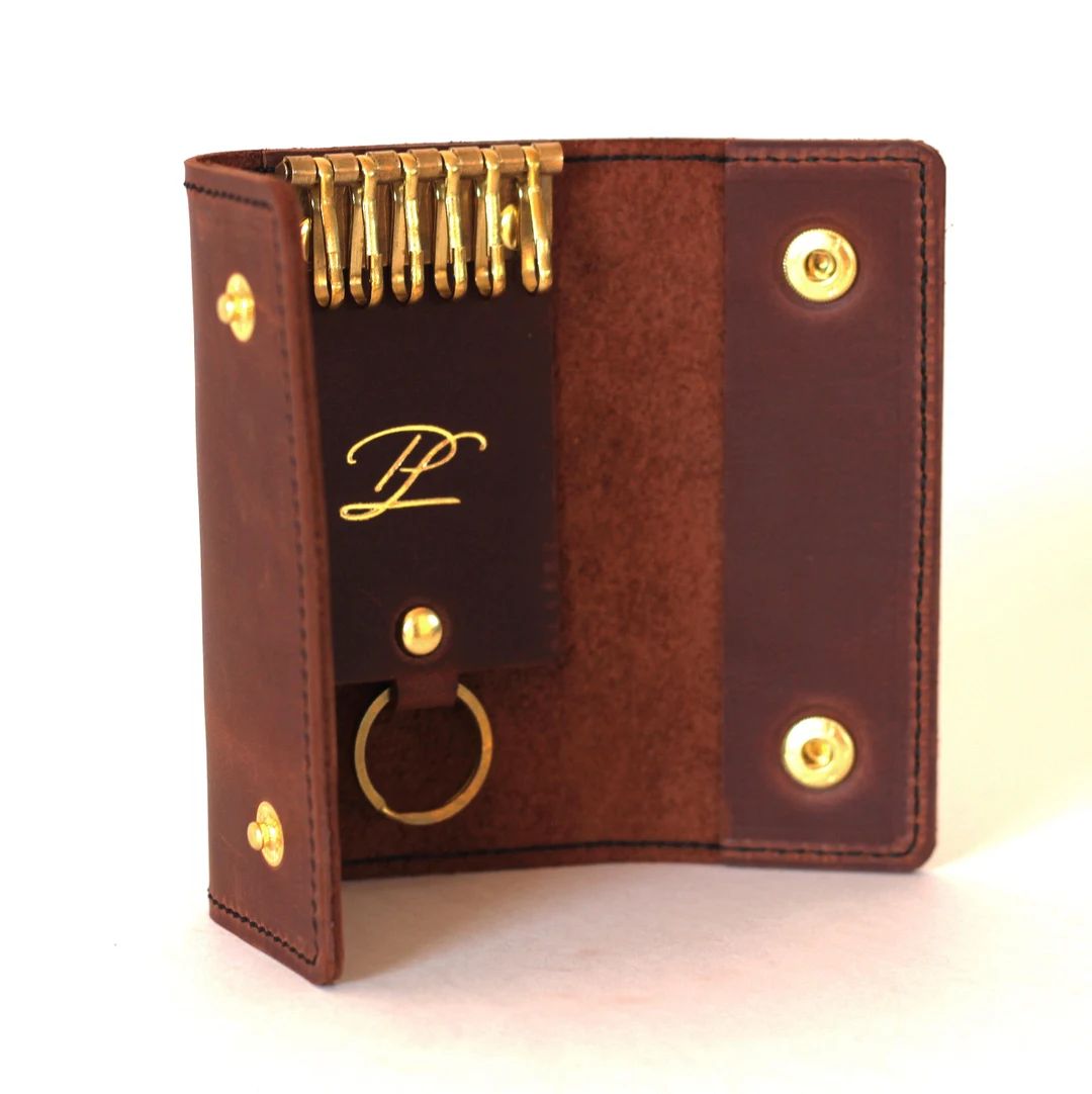Minimalist Key Case Leather Key Holder Personalized Key - Etsy | Etsy (US)