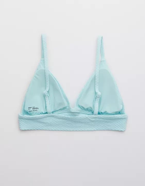 Aerie Jacquard Crossover Triangle Bikini Top | American Eagle Outfitters (US & CA)