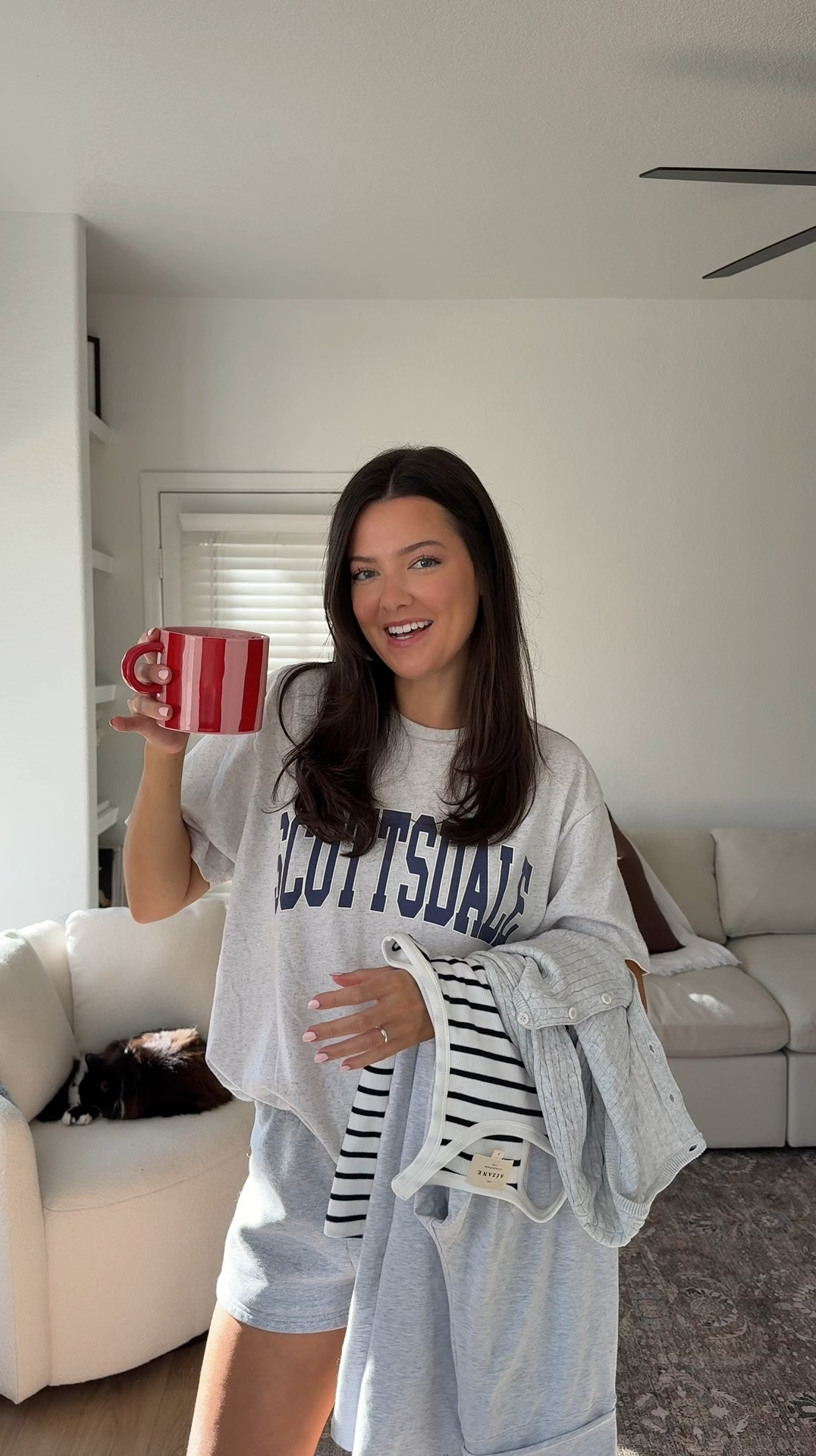 Comfy casual Friday outfit of the day! The pants are one size and I got them + the cardigan from brandy melville! Brandy Melville isn’t available for linking on LTK, but they own the brand John Galt which is what I’m linking here! The items should be SO similar, if not identical! Some Pacsun stores also carry Brandy Melville! 

The tank is from Sezane, such great quality! If you’re looking to dip your toe into Sezane, I highly recommend starting with their basic tees and tanks and shoes! It’s hard to tell online, but some of their sweaters are mohair, so just keep that in mind! I also size up in Sezane! 

#LTKStyleTip #LTKWatchNow #LTKFindsUnder100