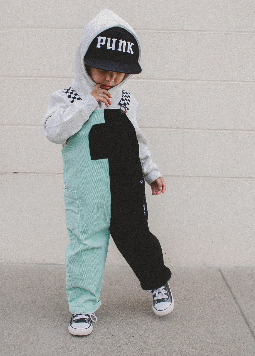 Colorblock Mint Overalls | Little Trouble
