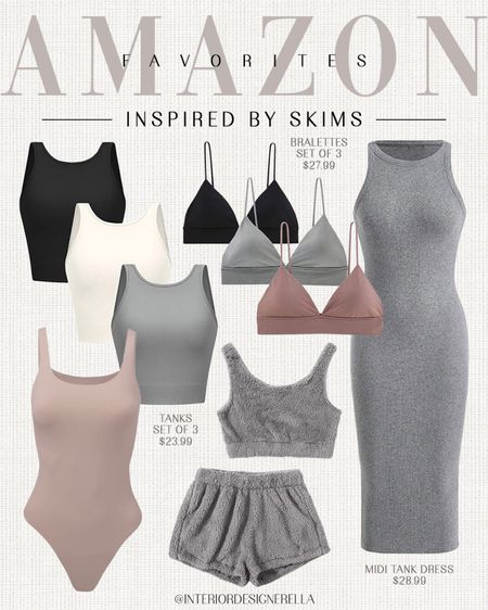 Amazon finds with SKIMS vibes!✨ $23.99 tanks + $27.99 bralettes!✨Click on the “Shop OOTD Collages” collections on my LTK to shop!🤗 Have an amazing day!! Xo!!

#LTKunder50 #LTKunder100 #LTKFind