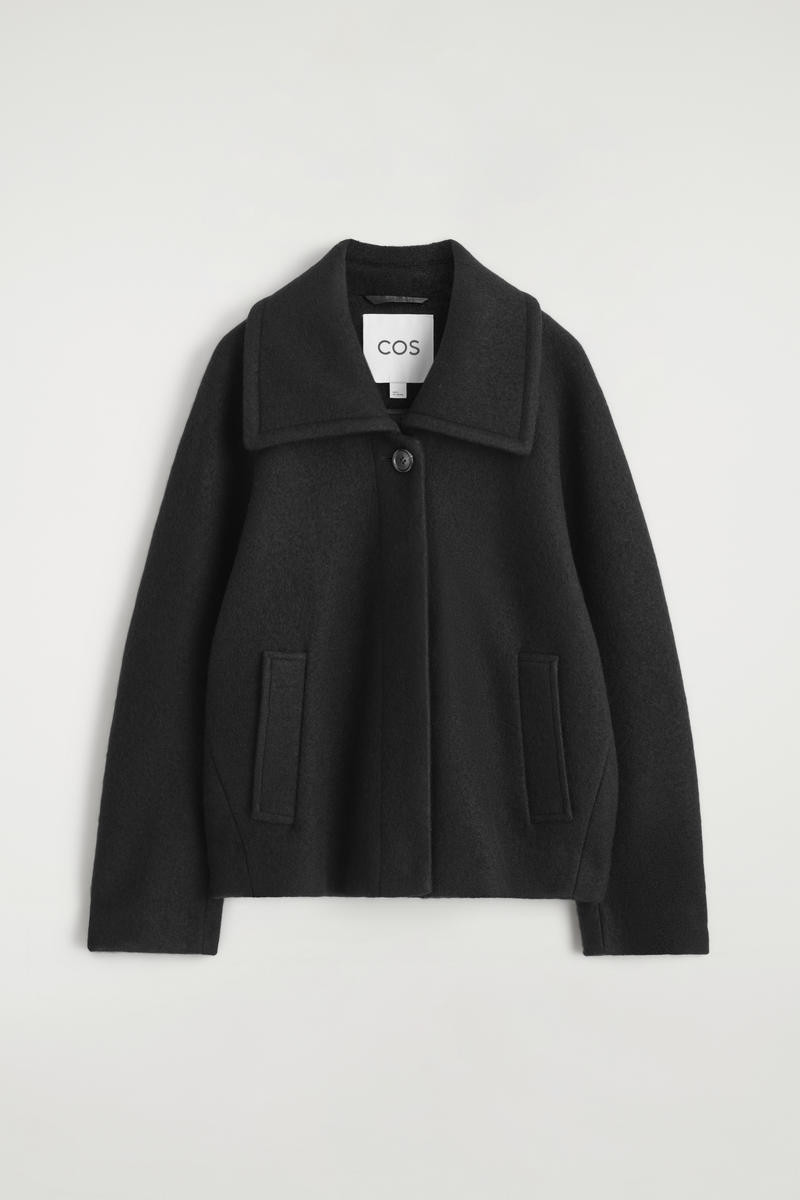 Oversized Boiled-Wool Short Jacket | COS (US)