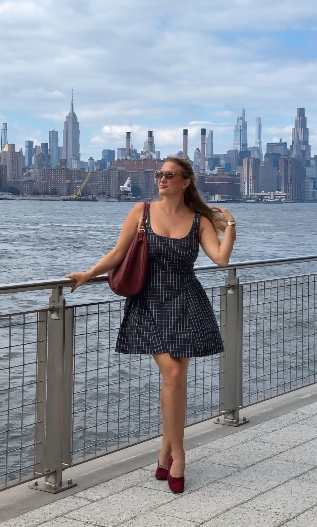When the outfit gives both summer and fall. Love this flattering silhouette for fall and these suede ballet flats are so comfortable for city walking!

#LTKootd #LTKMidsize #LTKTall