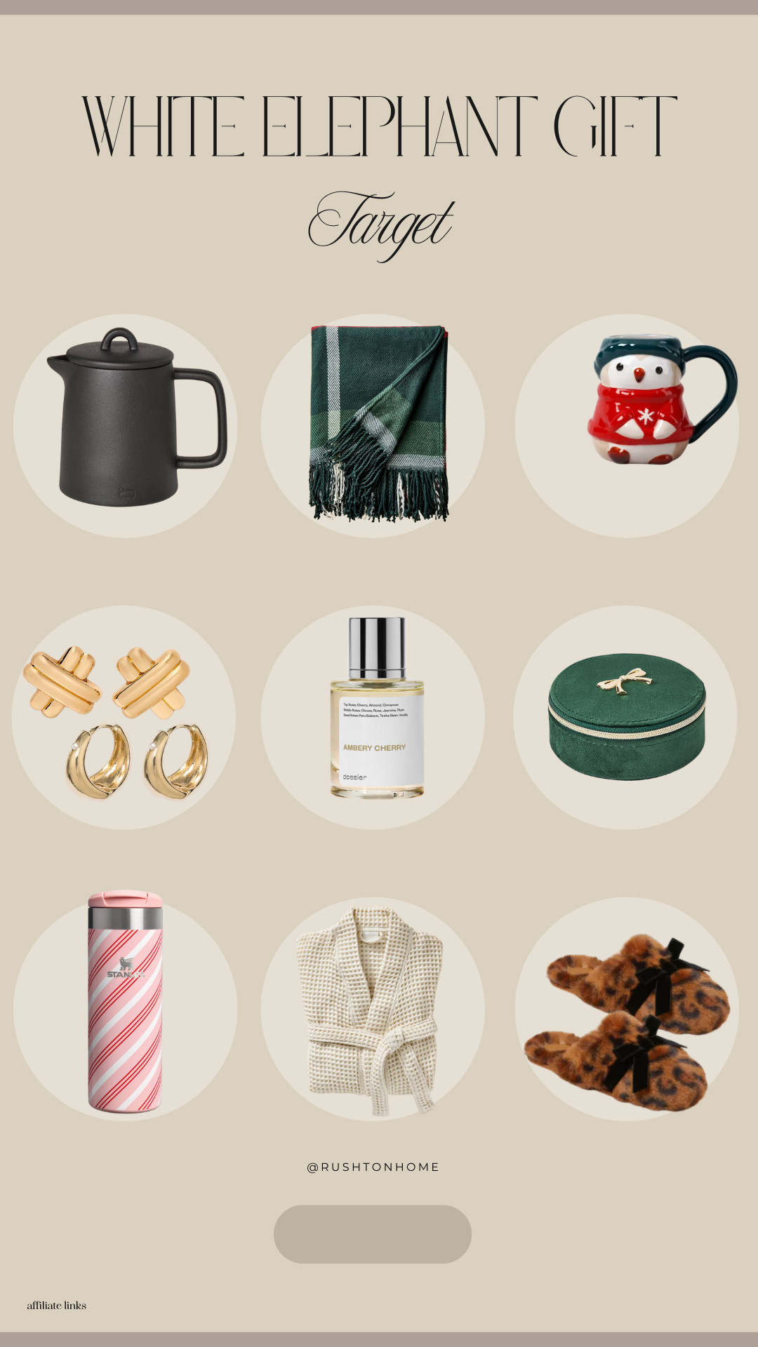 Target white elephant gifts, target gift ideas, budget friendly gift exchange, cozy blanket target, holiday mug target, jewelry storage case, target perfume dupe, stanley tumbler peppermint, womens robe target, slippers gift ideas, neutral home gifts, best white elephant gifts 2024, office party gifts 

 #LTKGiftGuide #LTKHoliday #LTKSeasonal