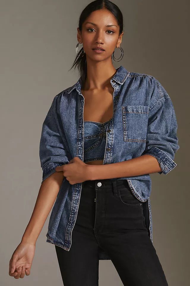 Long-Sleeve Denim Shirt | Anthropologie (US)