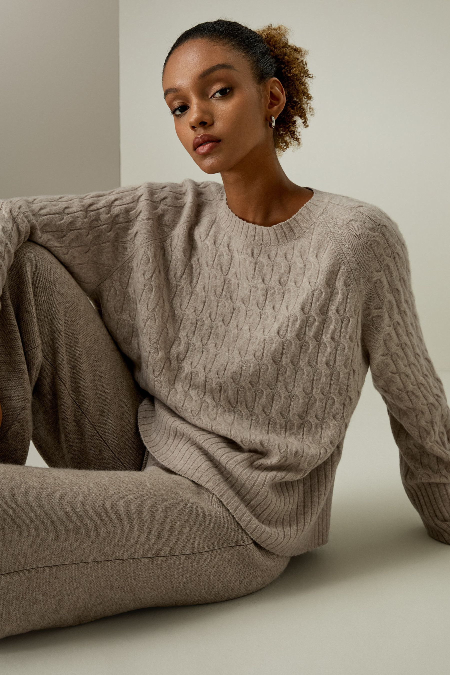 Baby Cashmere Cable-knit Sweater | LILYSILK