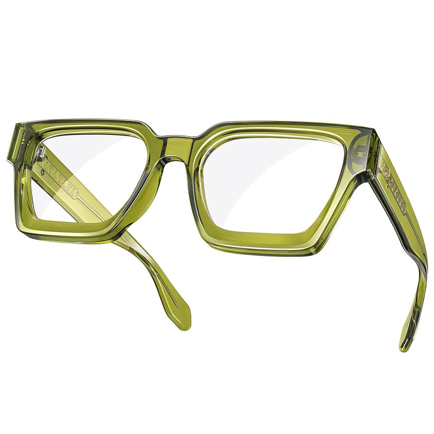 VISOONE Enhanced Version Rectangle Chic Preppy Look Blue Light Blocking Glasses for Women Men RIV... | Amazon (US)