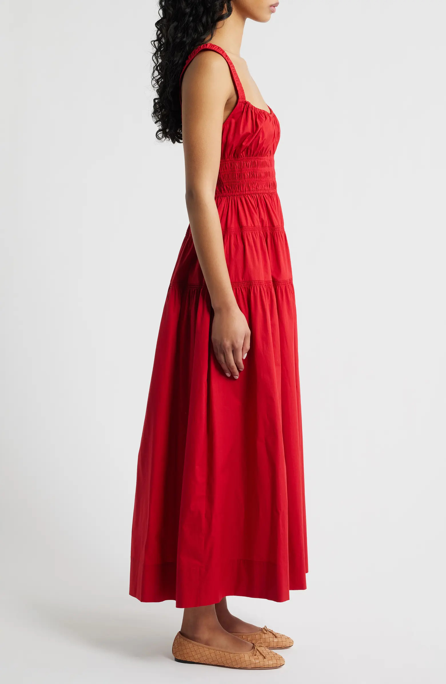 Clover Organic Cotton Poplin Tiered Sundress | Nordstrom