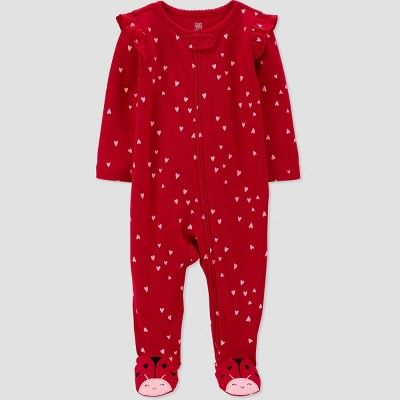 Baby Girls&#39; Ladybug Footed Pajama - Just One You&#174; made by carter&#39;s Pink/Red 9M | Target