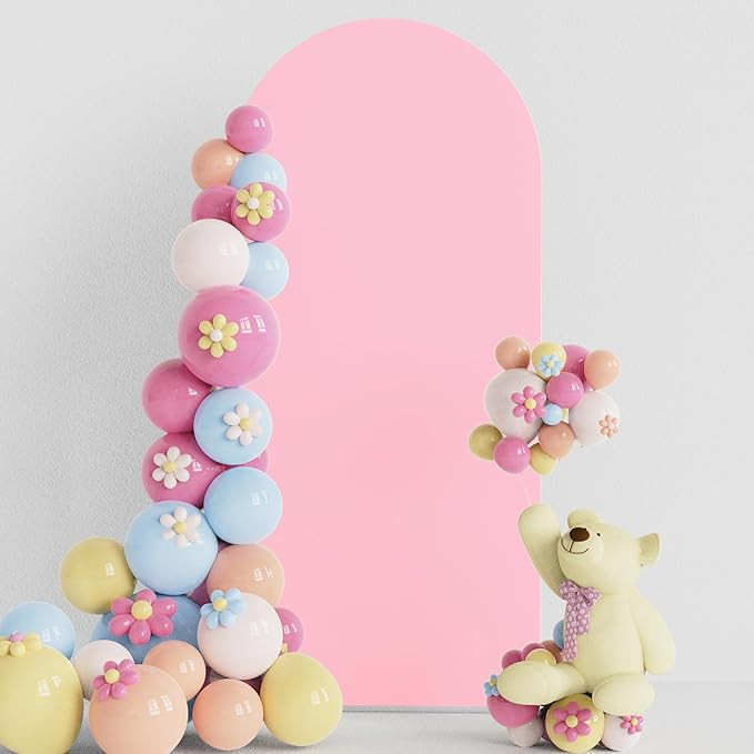 Putros Wedding Arch Cover 6FT Pink Spandex Fitted Arch Cover for Round Top Chiara Backdrop Stand ... | Amazon (US)