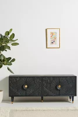 Handcarved Gulliver Media Console | Anthropologie (US)