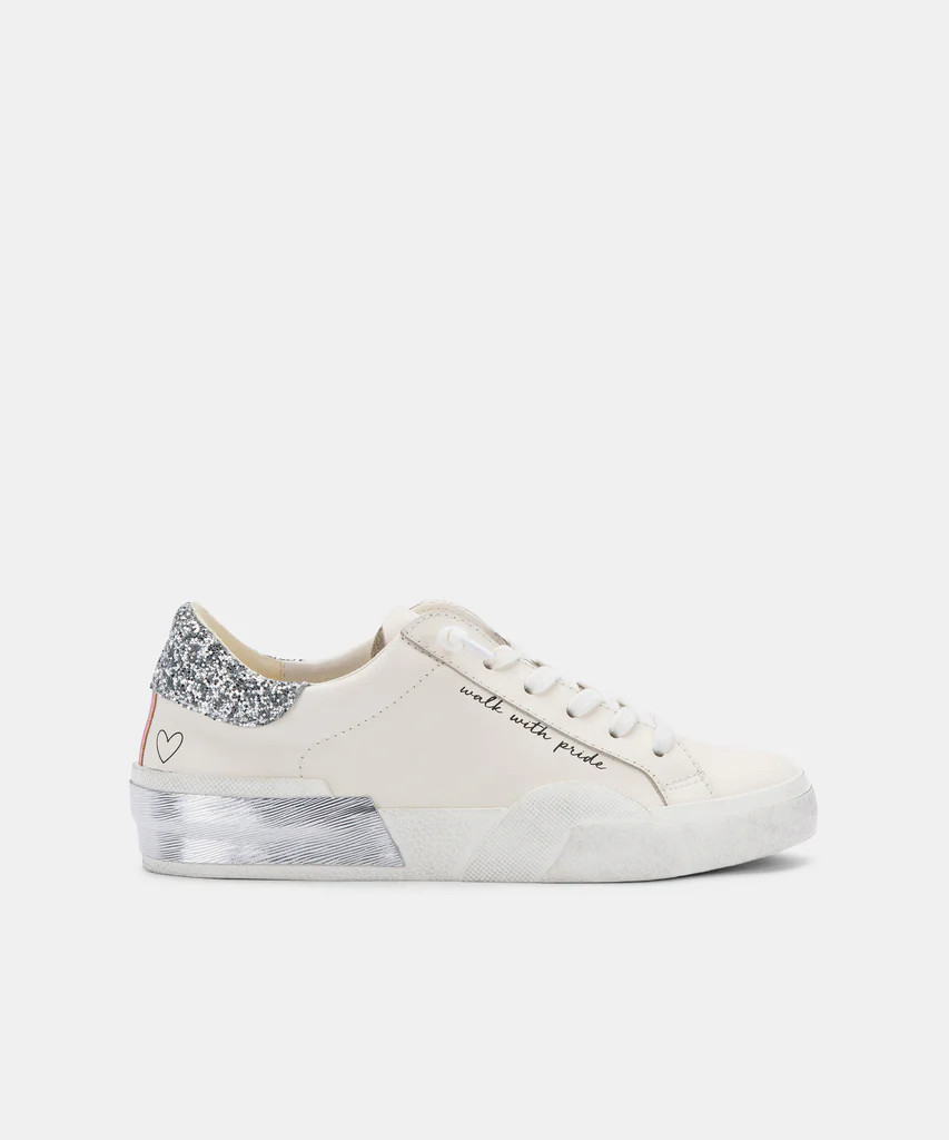 ZINA PRIDE SNEAKERS WHITE LEATHER | DolceVita.com