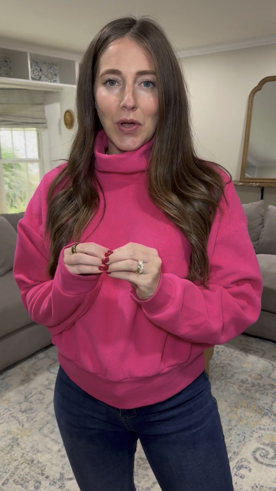 Such a cozy sweatshirt!! I sized up to a large for this fit !! 

50% off 

#LTKFindsUnder50 #LTKFindsUnder100 #LTKSaleAlert