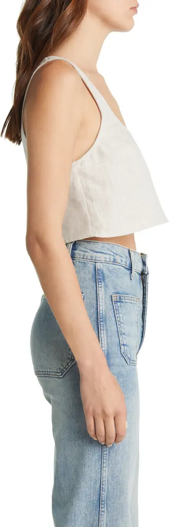 Reformation Adalyn Linen Crop Top | Nordstrom | Nordstrom