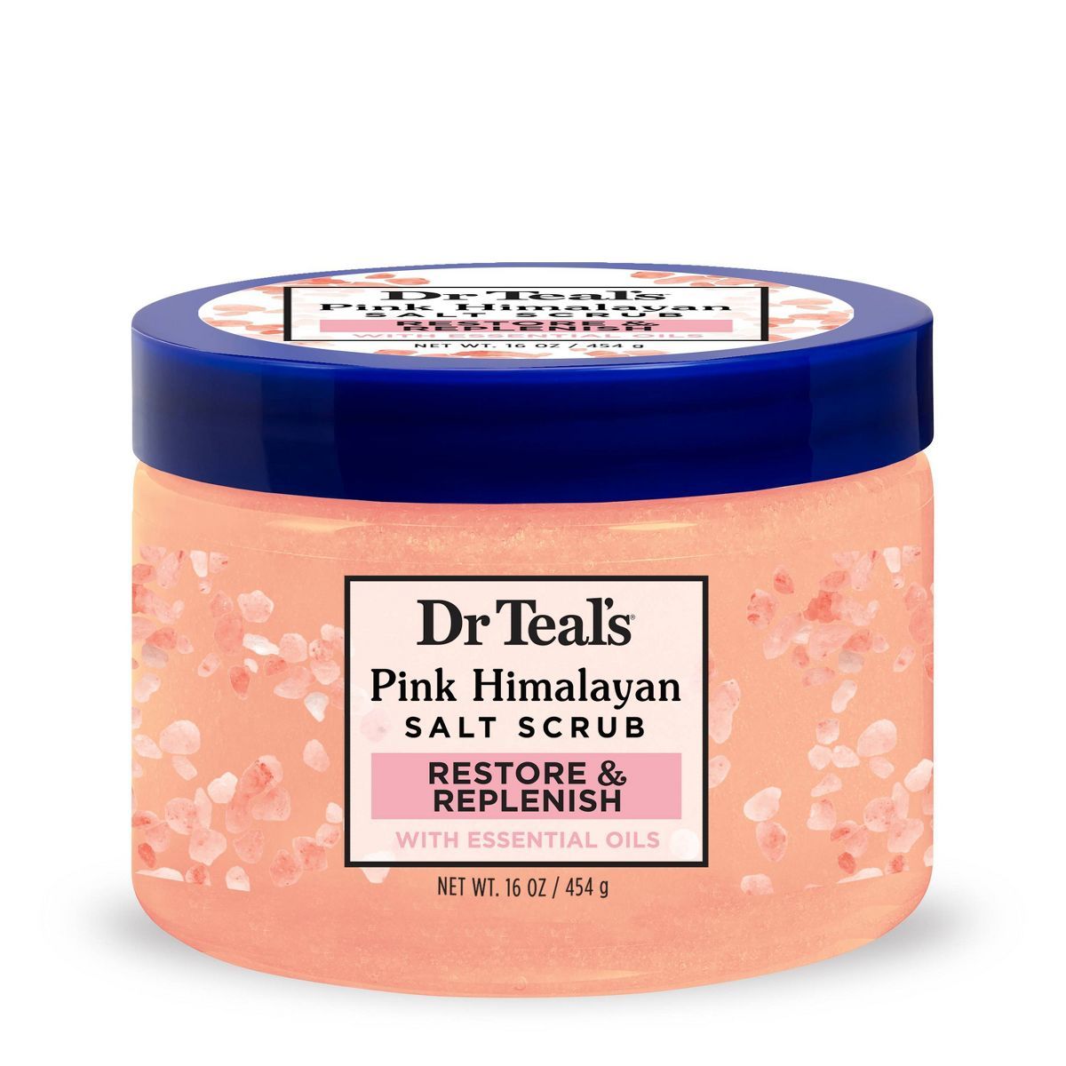 Dr Teal's Restore & Replenish Orange Scented Pink Himalayan Sea Salt Scrub - 16oz | Target