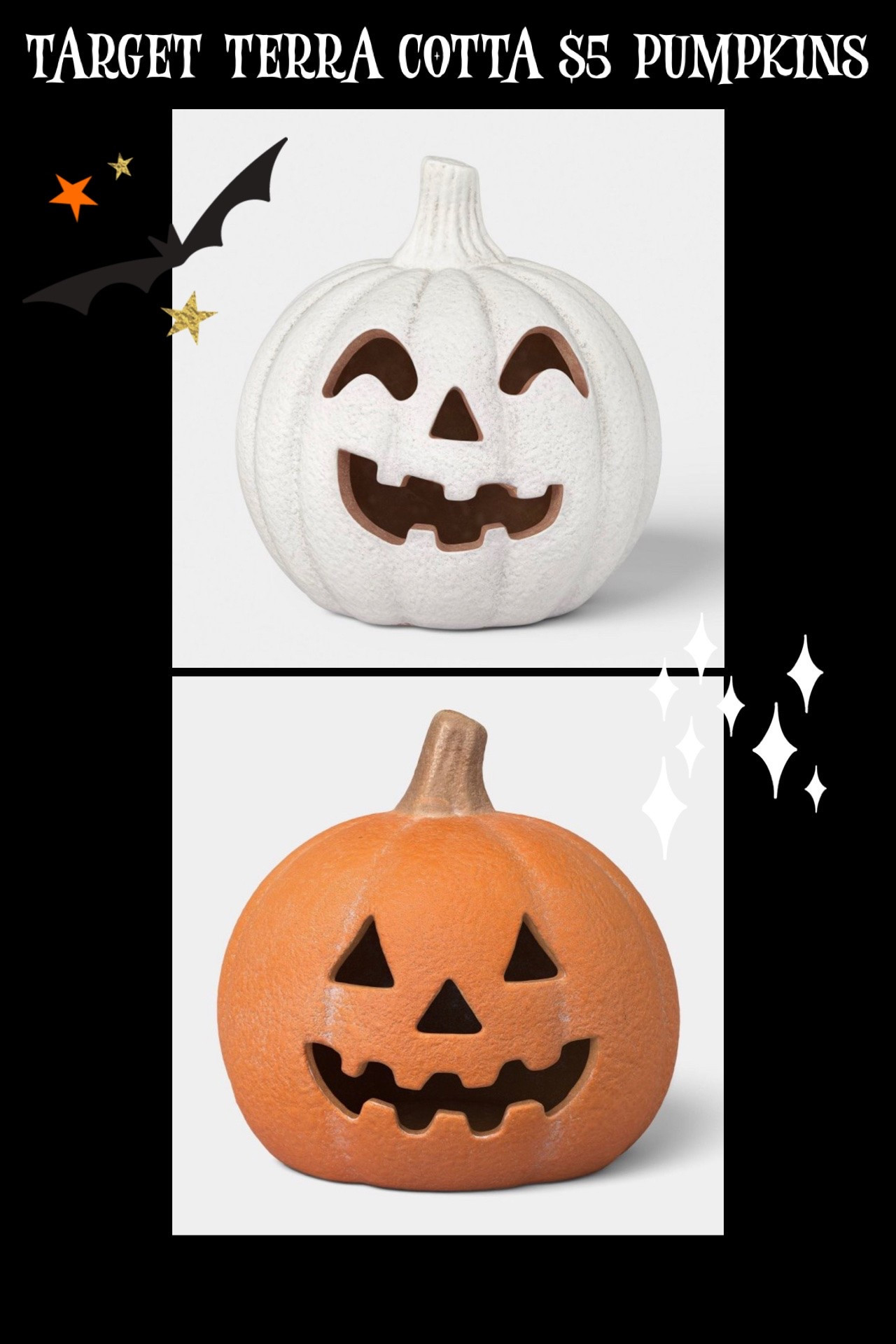 Target Terra Cotta Pumpkins are back for the season, and they’re only $5!!!! 🎃 These cuties were so popular last year, and this year’s versions are just as fantastic! I grabbed some of the orange ones recently, and the quality is amazing for only $5! Many Target Circle Members 🎯 also have a flash deal in your Wallet valid until tomorrow on Halloween items - these included!

#LTKSaleAlert #LTKHome #LTKSeasonal