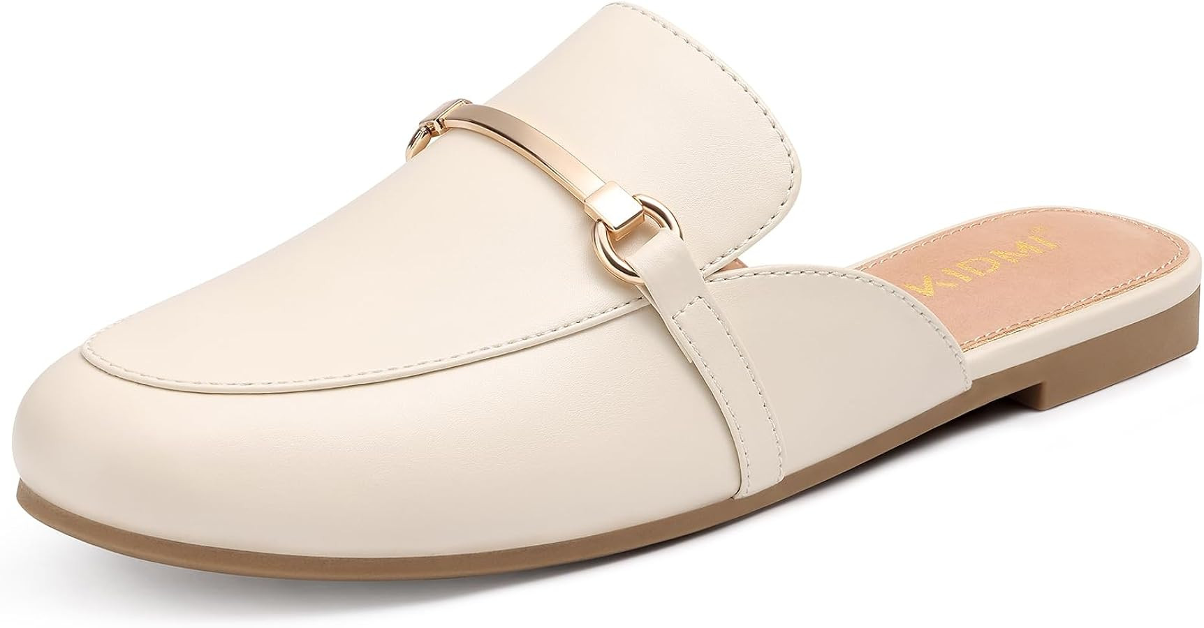 KIDMI Women's Buckle Mules Comfortable Dressy Flats Business Casual Loafers Slip On, Backless | Amazon (US)