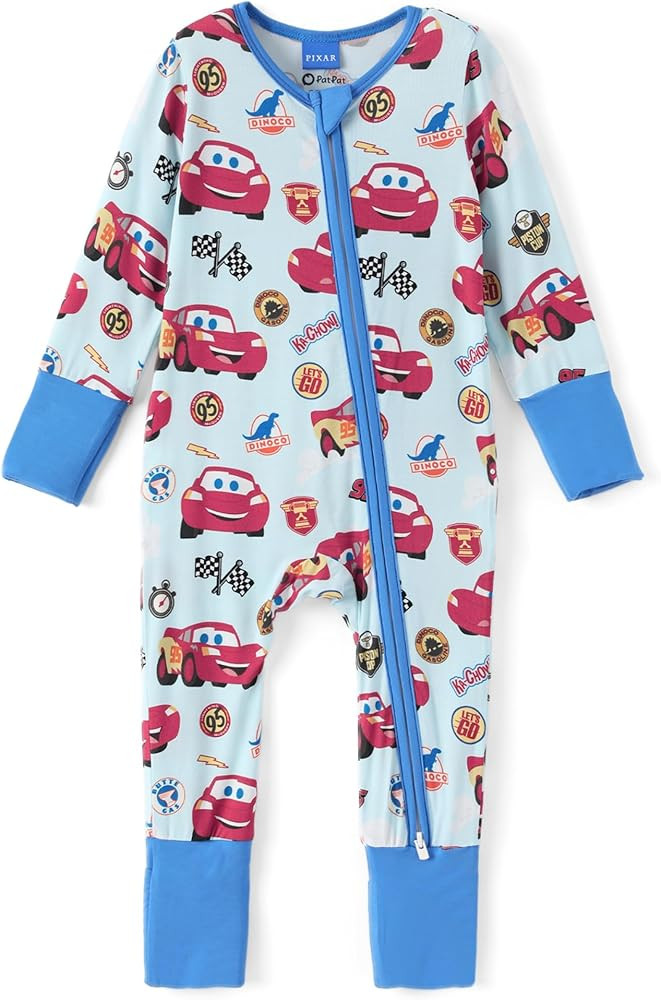 Disney Princess Stitch Marvel Baby Viscose Made from Bamboo Long Sleeve Footie Romper Zipper Slee... | Amazon (US)