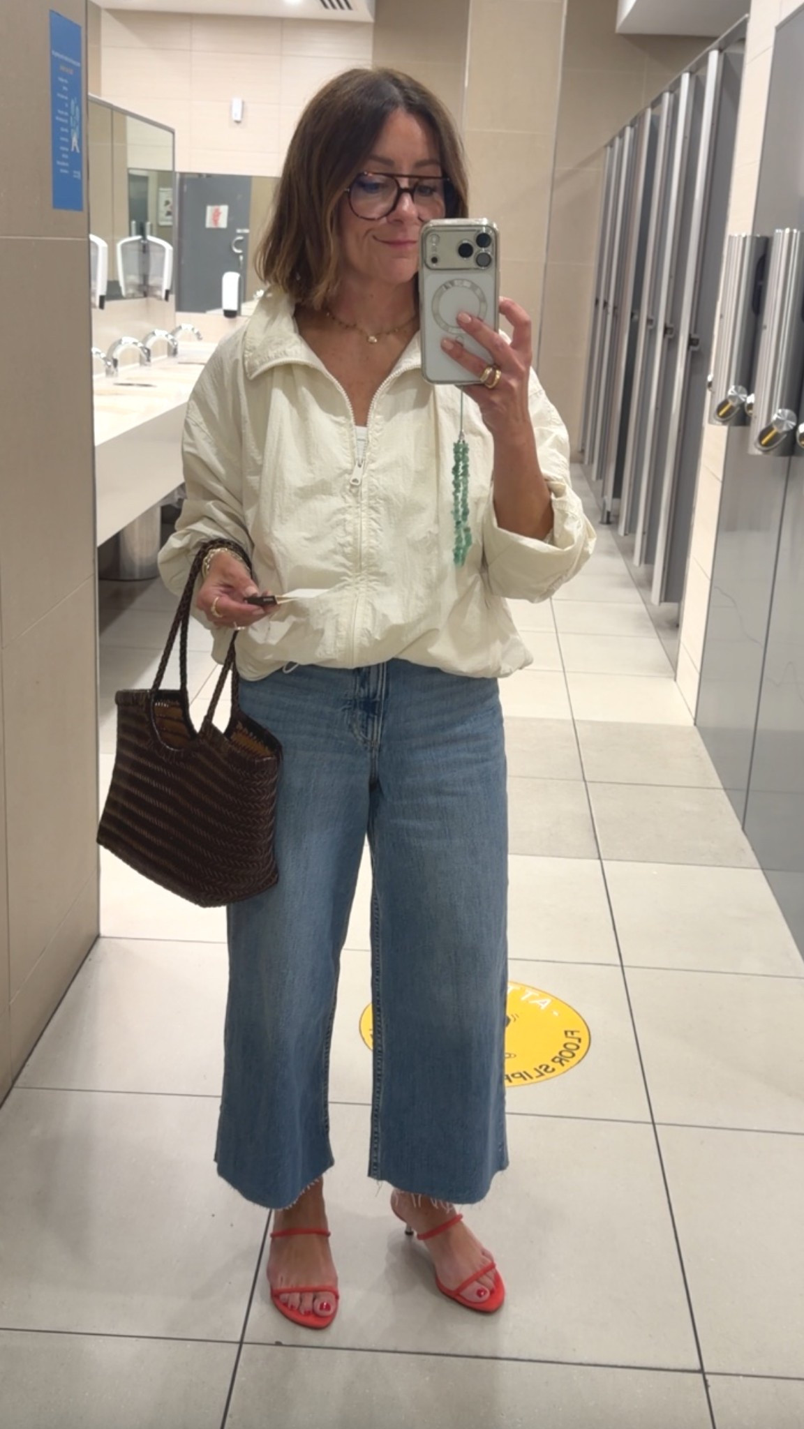 What I wore to go shopping 

Jeans usual size in short leg.
Jacket XS 
Sandals if in between, size up

#LTKuk #LTKspring #LTKsummer