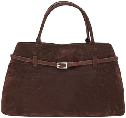 Base'ic Suede Tote Bag for Women – Slouchy Faux Suede Shoulder Purse, Large Capacity Fashion Ha... | Amazon (US)