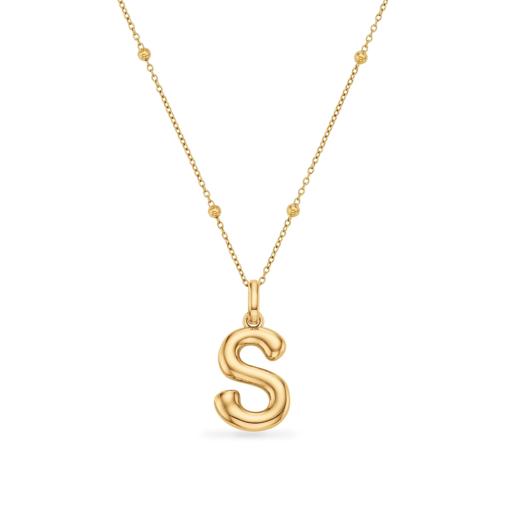 Molten Initial Sphere Necklace (Gold) | Abbott Lyon