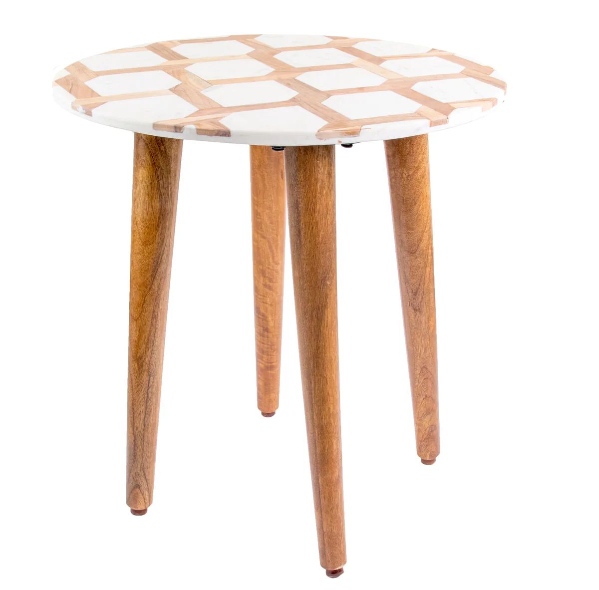 Pier 1 Marble & Mango Wood Paraga End Table | Pier 1