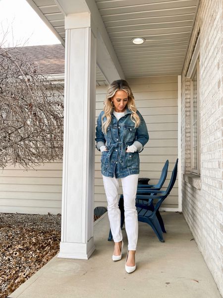 Friday Vibes!
Give me a great jean jacket any day! @express
Outfit Details...
Belted Medium Denim Jacket @express
Vince Camuto Frozen Sweater - old
White Jeans @express
Vince Camuto White Pumps - old
Follow for more outfit and stvle Inspo!
friday, Friday night, Friday vibes, denim, denim jacket, jean, jean jacket, spring style, spring outfit, spring fashion, casual, casual style, casual outfit, casual look, fashion, fashion style, fashion addict, fashionover40, fashionover30, outfit, outfit inspiration, ootd, ootd fashion, ootdinspiration

#LTKFind #LTKstyletip #LTKunder100