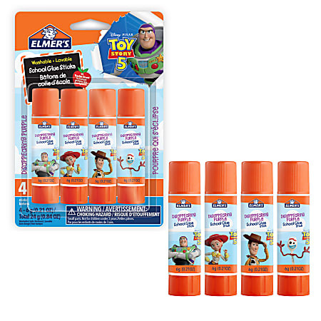 Elmers Glue Sticks featuring Toy Story Characters Disappearing Purple Glue Sticks School Supplies... | Office Depot and OfficeMax 