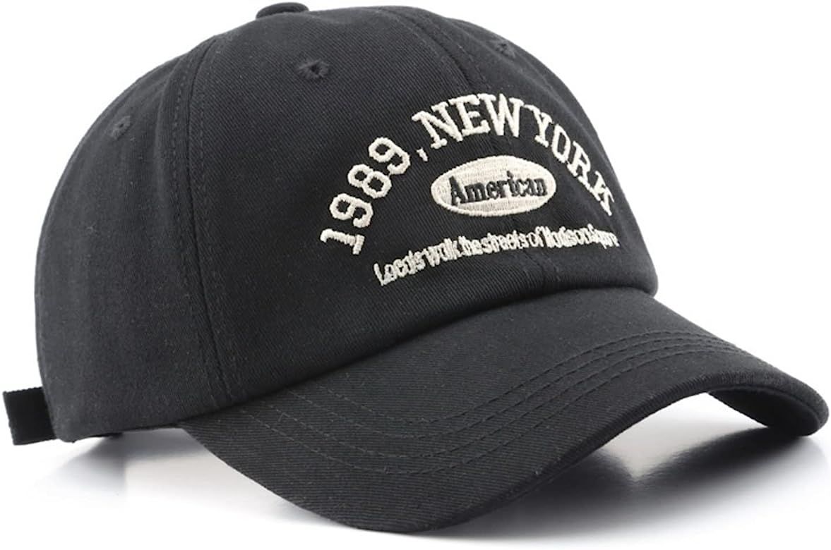 1989 New York Cotton Baseball Cap, Classic Vintage Washed Dad Hat Adjustable Snapback Summer Hats... | Amazon (US)